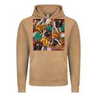 Vintage Camel baby hampshire pig sunflowers seamless pattern Vintage Hoodie - FaDigitalArtStudio
