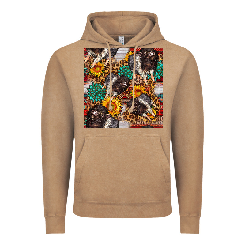 Baby Hampshire Pig Sunflowers Seamless Pattern Vintage Hoodie by FaDigitalArtStudio | Teevron
