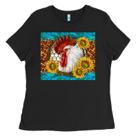 Black western rooster Ladies Tee - TumblerDesignByShophia