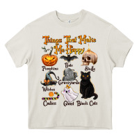Cream Things That Make Me Happy Heavy Core Tee - texasbilliewilder