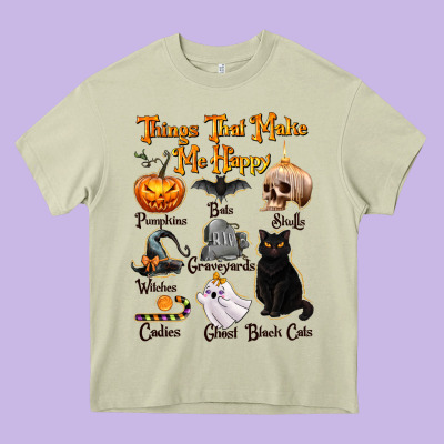 Things That Make Me Happy Heavy Core Tee Designed By Texasbilliewilder