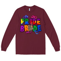 Burgundy Pride bride Long Sleeve Tee - FaDigitalArtStudio