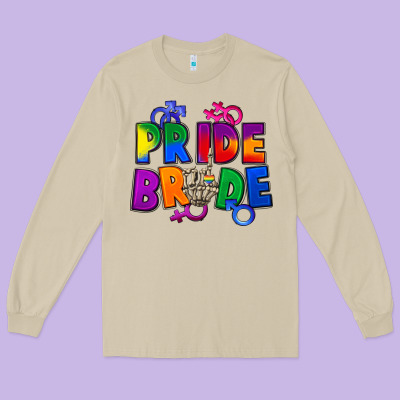 Pride Bride Long Sleeve Tee Designed By Fadigitalartstudio
