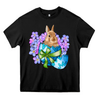 Black easter bunny egg flowers Heavy Core Tee - RanaPortraitStore