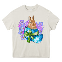 Cream easter bunny egg flowers Heavy Core Tee - RanaPortraitStore