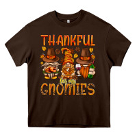 Chocolate Brown thankful for my gnomies Heavy Core Tee - NancyCooperArtShop