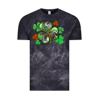 Cloud Black St. Patrick's Day shamrock leopard and cowhide Vintage Tee - CowGirlArtShop