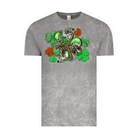 Cloud Rock St. Patrick's Day shamrock leopard and cowhide Vintage Tee - CowGirlArtShop