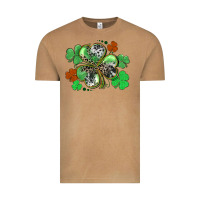 Vintage Camel St. Patrick's Day shamrock leopard and cowhide Vintage Tee - CowGirlArtShop