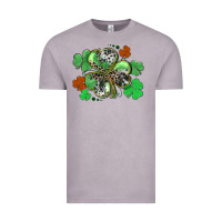 Vintage Zinc St. Patrick's Day shamrock leopard and cowhide Vintage Tee - CowGirlArtShop
