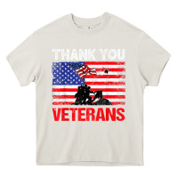 Cream thank you veterans service patriot veteran day american flag t shirt Heavy Core Tee - maiPhamDesign