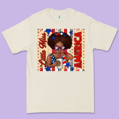 Little Miss America Premium Tee Designed By Tumblerdesignbyshophia