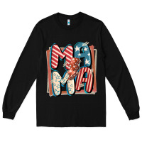 Black 4th of July mama with lightning bolt Long Sleeve Tee - FaDigitalArtStudio