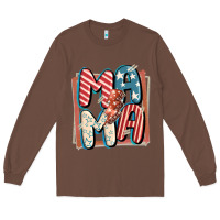 Chestnut 4th of July mama with lightning bolt Long Sleeve Tee - FaDigitalArtStudio