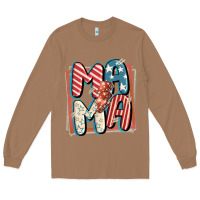 Toasted Coconut 4th of July mama with lightning bolt Long Sleeve Tee - FaDigitalArtStudio