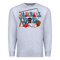 Heather Grey baseball dad Premium Sweatshirt - AdoDesignShop
