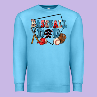 Baseball Dad Premium Sweatshirt Designed By Adodesignshop