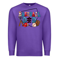 Purple baseball dad Premium Sweatshirt - AdoDesignShop