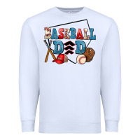 White baseball dad Premium Sweatshirt - AdoDesignShop