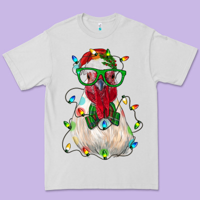 Christmas Rooster Premium Tee Designed By Ranaportraitstore