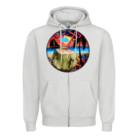 Dove Grey coconut drink colorful leopard Zipper Hoodie - BarkalooDesign