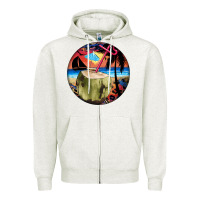 Oatmeal Heather coconut drink colorful leopard Zipper Hoodie - BarkalooDesign