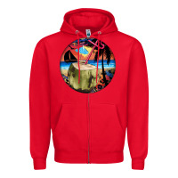 Red coconut drink colorful leopard Zipper Hoodie - BarkalooDesign