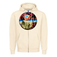 Sandshell coconut drink colorful leopard Zipper Hoodie - BarkalooDesign