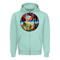 Seafoam coconut drink colorful leopard Zipper Hoodie - BarkalooDesign