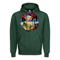 Sports Green coconut drink colorful leopard Zipper Hoodie - BarkalooDesign
