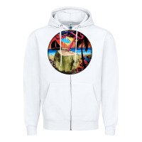 White coconut drink colorful leopard Zipper Hoodie - BarkalooDesign