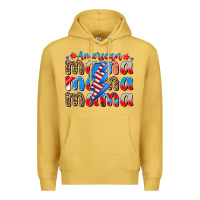Antique Gold american mama Premium Hoodie - CowhideDigitalArt