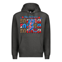 Charcoal Heather american mama Premium Hoodie - CowhideDigitalArt