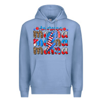 Colony Blue american mama Premium Hoodie - CowhideDigitalArt