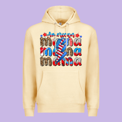 American Mama Premium Hoodie Designed By Cowhidedigitalart