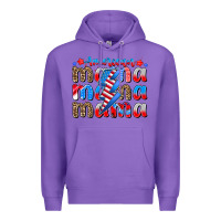 Purple american mama Premium Hoodie - CowhideDigitalArt