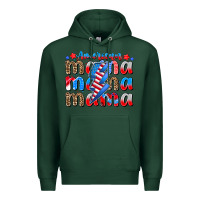 Sports Green american mama Premium Hoodie - CowhideDigitalArt