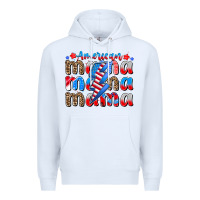 White american mama Premium Hoodie - CowhideDigitalArt