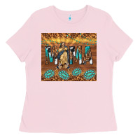 Bubblegum Pink our lady of guadalupe Ladies Tee - TumblerDesignByShophia