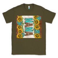 Army Green nana sunflowers and turquoise gemstones Classic Tee - TumblerDesignByShophia
