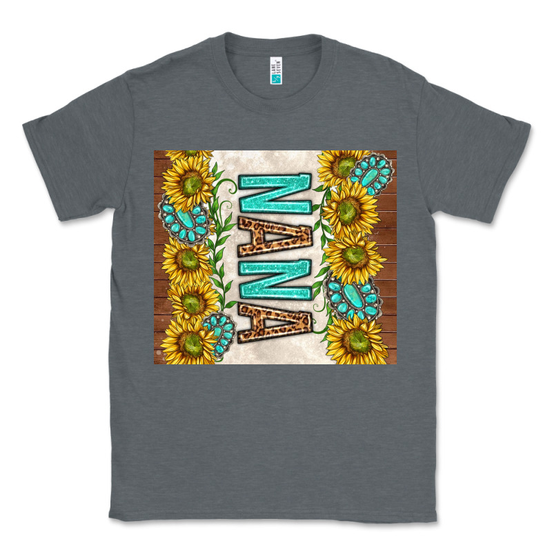Nana Sunflowers And Turquoise Gemstones Classic Tee by TumblerDesignByShophia | Teevron