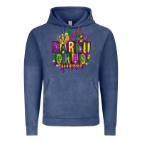 Vintage Denim mardi gras queen Vintage Hoodie - FaDigitalArtStudio