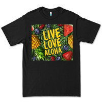 Black live love aloha Premium Tee - TumblerDesignByShophia