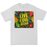 Dove Grey live love aloha Premium Tee - TumblerDesignByShophia