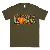 Army Green fall love Classic Tee - Artiststas