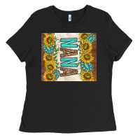 Nana Sunflowers And Turquoise Gemstones Ladies Tee | Teevron