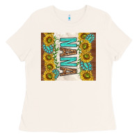Bone nana sunflowers and turquoise gemstones Ladies Tee - TumblerDesignByShophia