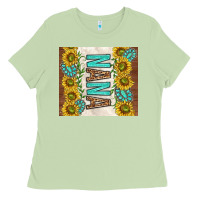 Matcha nana sunflowers and turquoise gemstones Ladies Tee - TumblerDesignByShophia