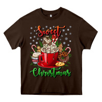 Chocolate Brown Sweet christmas Heavy Core Tee - NancyCooperArtShop