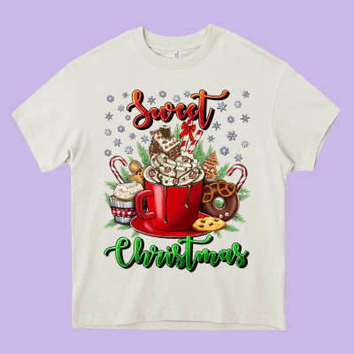 Sweet Christmas Heavy Core Tee Designed By Nancycooperartshop